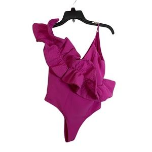 Pink Bodysuit Ruffled
